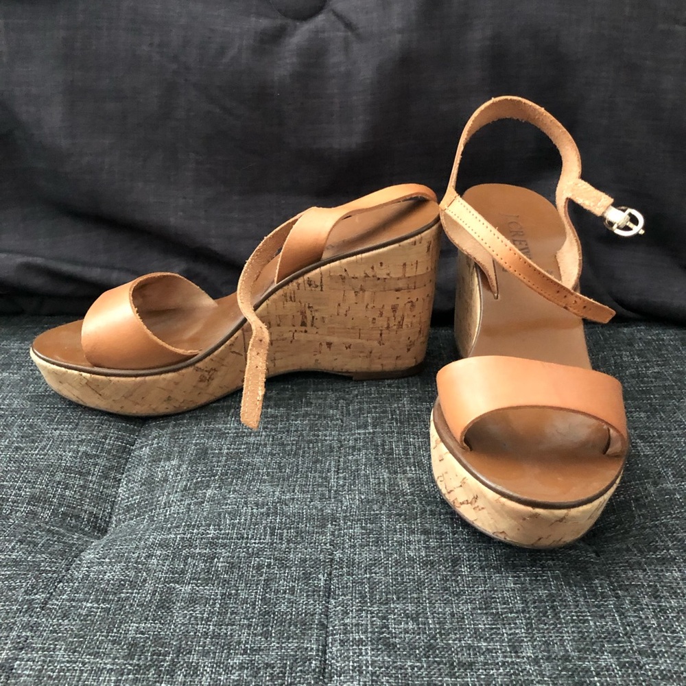 J. Crew cork wedges